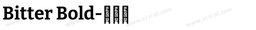 Bitter Bold字体转换